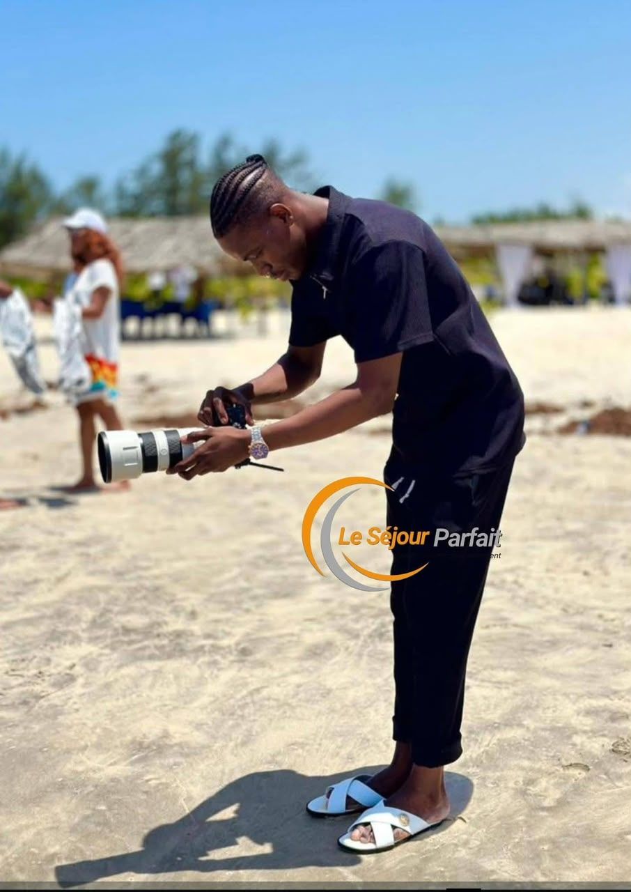 Notre photographe pendant une sortie plage
